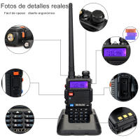 Walkie-talkie 2 piezas, 5W, 128 canales, USB, VHF, UHF, Radio Ham - details 17