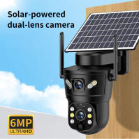 Cámara de Seguridad Solar Dual Lente V380 Visión Nocturna, Detección Humana PIR, Monitorización PTZ, 8MP, 4K, Inalámbrica, A prueba de agua, Uso externo y interior - details 0