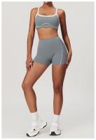 Sujetador deportivo ajustado desnudo, sujetador de Yoga con espalda grande en forma de U, Top de Fitness al aire libre para mujer - details 8