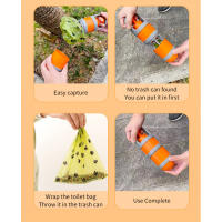 Recogedor de inodoro para mascotas, recogedor portátil de heces de perro, artefacto de heces de pala octal, recoge basura - details 11