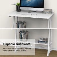 Rcynview Mesa de Oficina Moderna - Madera y Marco de Metal Z - Ideal para Dormitorio o Oficina - Producto de Alta Calidad - details 2