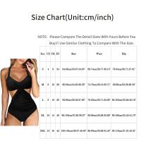 One Piece Tankini De Verano 2024 Para Mujer Talla Grande Estilo Halter Monokini De Playa Con Push-Up Cintura Alta Traje De Baño Unicolor - details 26
