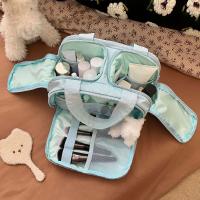 Bolsa de cosméticos de viaje con múltiples bolsas, bolsa de maquillaje de nailon impermeable, organizador de artículos de tocador hinchado, bolsa de lavado de viaje para exteriores - details 7