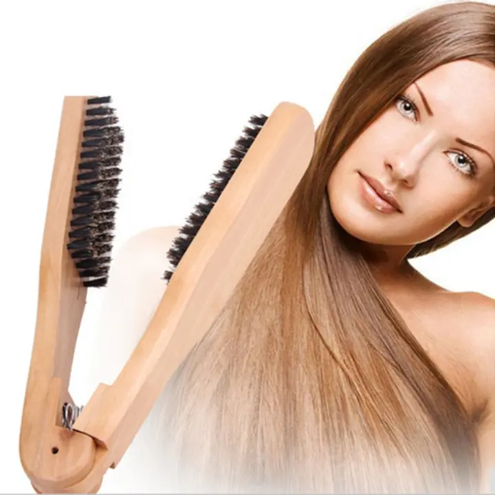 Peine Rectificador de Cabello de Doble Cara Herramienta de Peluquería para Estilizar Cabello Recto - 1