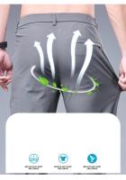 Pantalones de Seda de Hielo de Verano Cintura Elástica Recta Transpirables para Hombres - details 2