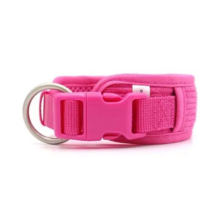 Collares personalizados mascotas Collar Rosa suave Perros con nombre, arnés reflectante sin TIAR Perros, Correa, juego de - 1