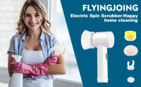 Cepillo limpieza hogar eléctrico multifuncional con 5 Cabezales de Cepillos ,para bañera de baño, Cocina, azulejo, Ventana, bañera, Plato, Fregadero - details 0