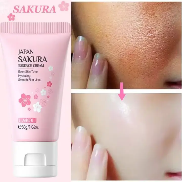 Crema blanqueadora Sakura, suero para eliminar arrugas, reafirmante de la piel, hidratación e iluminación - 1