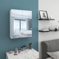 2 Puertas y 3 Estantes, Mueble Auxiliar Gran Almacenamiento, MDF, Blanco 60x20x75cm - details 3