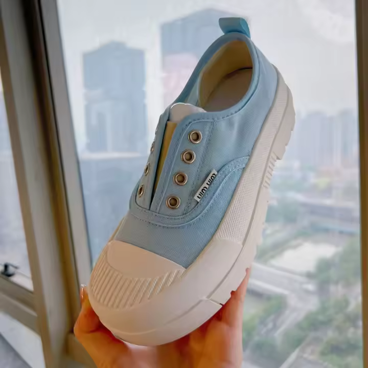 Zapatos de Pescador Individuales para Mujer Versátiles Casuales Blancos con Suela de Malla Gruesa - 1