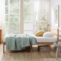 Ellie Cama 90x190 cm - Altura 35 cm con almacenamiento debajo de la cama - Estructura de cama de plataforma de bambú y madera con cabecero - Marrón - details 2