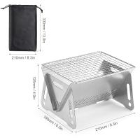Estufa de Camping de Acero Inoxidable Plegable Portátil Cocina al Aire Libre con Placa de Parrilla - details 6