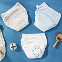 Pantalones de entrenamiento para bebé, pañal de malla transpirable para bebé, pantalones lavables para pañales, pantalones de práctica de gasa de 6 capas - details 0