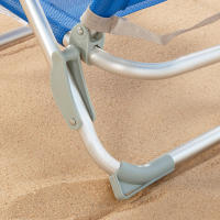 Silla de playa plegable y reclinable con parasol Aktive, antivuelco, con cojín y asa de transporte, peso máx. 110Kg, 47x43x67cm - details 6