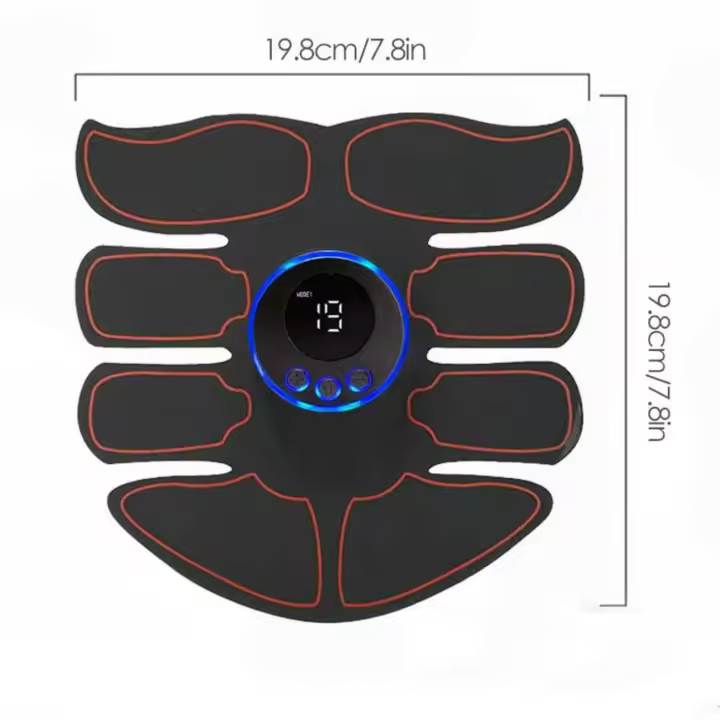 Estimulador abdominal Fiess ABS parches de entrenamiento de brazo instrumento de ejercicio muscular carga USB hogar hombres - 1