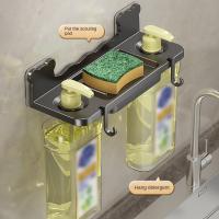 Soporte de jabón autoadhesivo montado en la pared, estante para botellas de champú con drenaje impermeable, soporte de carga grande, ahorro de espacio - details 19