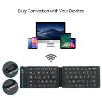 Teclado Bluetooth plegable para IPAD, tableta móvil, portátil, oficina, Mini teclado inalámbrico, almacenamiento, tres sistemas, universal - details 5