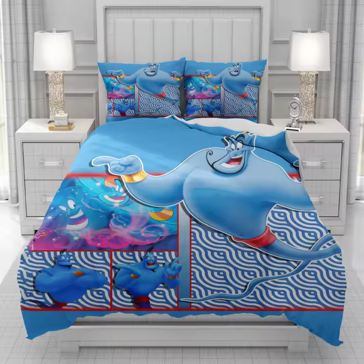 Funda nórdica Aladdin para hombres, mujeres y niños, juego de cama con estampado de dibujos animados, edredón suave, envío directo - 1