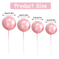 Bola de pigmentos nacarados para decoración de tartas, 5 piezas, bola nacarada para insertar magdalenas, postres, suministros de decoración para fiestas de boda - details 2