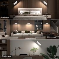 Lámpara de pared Led Yilaie, Control táctil, giratoria, recarga USB, luz nocturna portátil inalámbrica para mesita de noche, lámpara de lectura regulable, 1 paquete - details 6