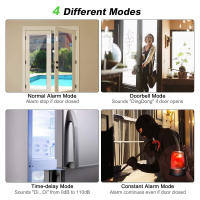 Alarma de refrigerador con Sensor de puerta antirrobo, alarma de ventana de espacio magnético abierto y cerrado, Detector inalámbrico - details 5