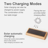 Aplique Solar Recargable Sin Cableado Sin Perforaciones, Luz De Entrada Ambiental Nocturna De Madera Maciza - details 4