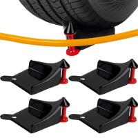 Guía de manguera de coche de 4 piezas, rodillo de manguera de neumático para lavado de coches, guía de manguera de neumático, herramienta de lavado de plástico para neumáticos de coche-negro - details 1