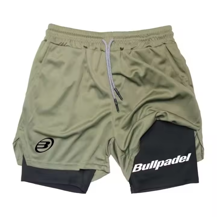 Pantalones Cortos Deportivos de Pádel para Hombres en Verano Secado Rápido Transpirables - 1