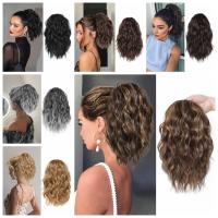 Extensión de cola de caballo con cordón sintético, ondulado, rizado, ombré, ondulación de agua, cola de caballo falsa, piezas de pelo corto Natural de 12 pulgadas, diario - details 1