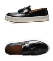 Zapatos de cuero Verano para hombres Jóvenes Estilo británico Mocasines perezosos Zapatos Doudou casuales - details 12