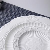 Juego de Platos de Carga de Porcelana Blanca Empresada 3pcs 6+8+10 pulgadas - details 11