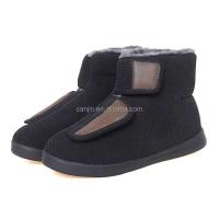 Nuevos botines negros de felpa adecuados para mujeres, cubiertas de gancho y bucle fáciles de usar, zapatos de nieve para mujeres mayores 35-46 grandes anti - details 3