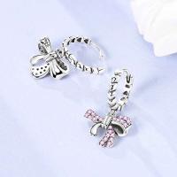 Anillos de pavimentación brillantes de circonita 2025 con lazo de plata pura Original, pendientes para mujer, regalos de joyería de aniversario - details 4