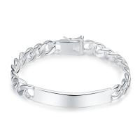 Andara-pulsera de plata de ley para hombre, brazalete lateral, regalos de joyería - details 0