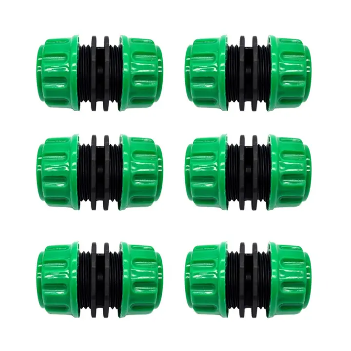 Extensor de conector de reparación de manguera, 6 uds., para unir tubo de manguera de jardín de 1/2 pulgadas, conexión de reparación rápida, unión de manguera de jardín - 1