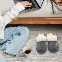 Zapatillas mullidas de invierno para mujer, zapatos peludos y peludos para el hogar, Zapatillas de casa de piel sintética, Zapatillas de felpa para interior, cómodas y cálidas, zapatillas planas silenciosas - details 13