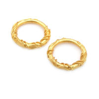 Anillo de Cierre Redondo de Brasso Dorado Mate Joyería de Alta Calidad - details 5