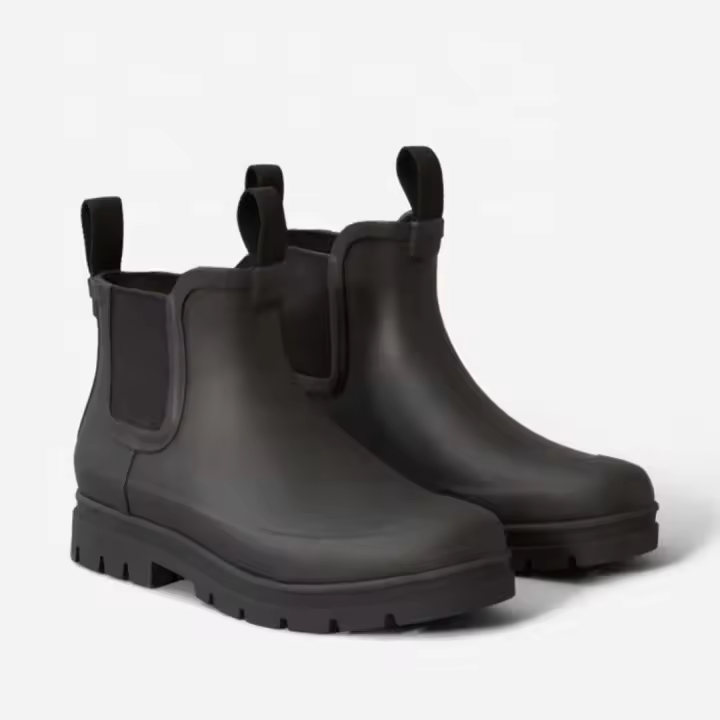 Botines de lluvia informales para mujer, vestido de plataforma con suela de goma impermeable, zapatos planos para verano e invierno - 1