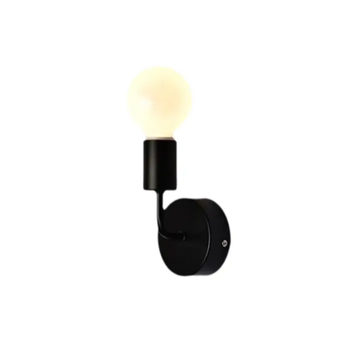 Lámparas de Pared de Hierro Nórdico Modernas E27 Luz de Estilo Simple para Dormitorio, Escalera, Cocina Iluminación y Decoración - 1