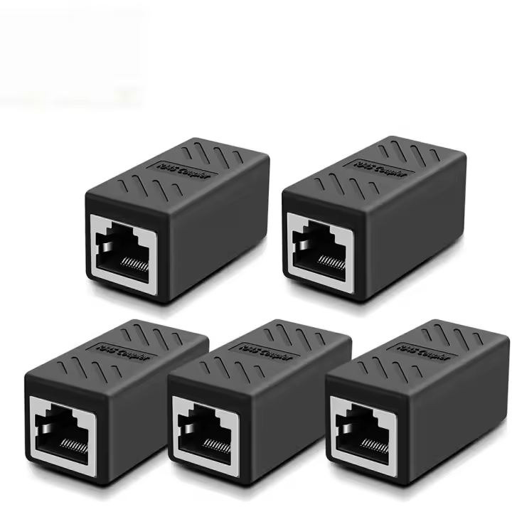 Extensor de Cable Ethernet, acoplador RJ45 cat 5 cat 6 cat6a, conector extensor, acoplador Ethernet hembra a hembra - 1
