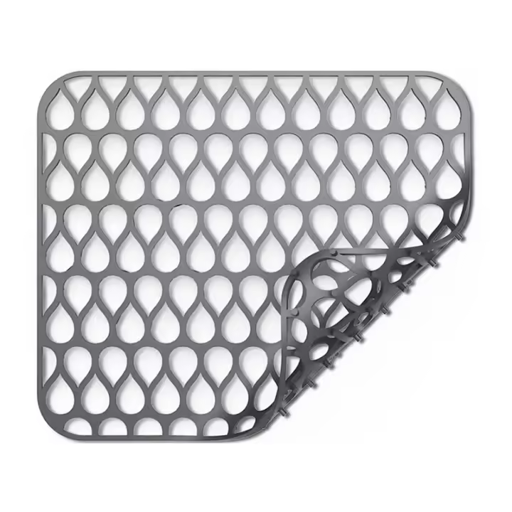 Protectores de silicona para fregadero de cocina, alfombrilla antideslizante plegable, rejilla para parte inferior de fregadero de porcelana de acero inoxidable, 1 piezas - 1