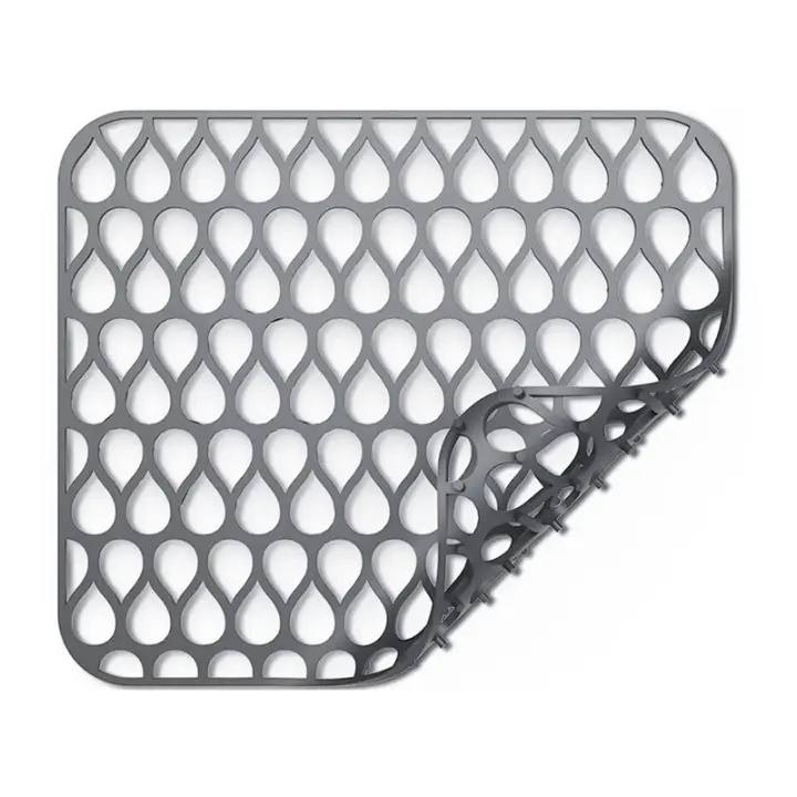 Protectores de silicona para fregadero de cocina, alfombrilla antideslizante plegable, rejilla para parte inferior de fregadero de porcelana de acero inoxidable, 1 piezas - 1