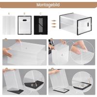 18X Cajas de Zapatos de Plástico Cajas Transparentes Apilables y Plegables para Zapatos Organizador para Zapatos en Guardarropa Caja Almacenaje de Zapatos con Tapa Frontal - details 4