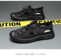 Creek zapatos de verano transpirables, zapatos casuales de malla con agujeros, zapatos para exteriores, senderismo, zapatos de un pedal, zapatos para vadear, sandalias para hombres - details 1