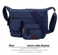 Bolso cruzado para hombre, lona Vintage, correas ajustables, múltiples bolsillos con cremallera, duradero, para senderismo al aire libre - details 12