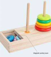 Rompecabezas de madera clásico para niños, torre de apilamiento, juguetes educativos templarios, juguetes - details 9