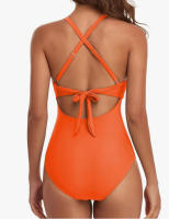 Nueva bolsa suave de una pieza traje de baño cruzado bikini con tirantes en la espalda traje de baño ajustado - details 29