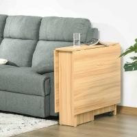 Mesa Plegable de Comedor Mesa de Cocina Plegable con Ruedas Alas Abatibles y Estantes para 4-6 Personas 75x140x74 cm Cemento Gris - details 15