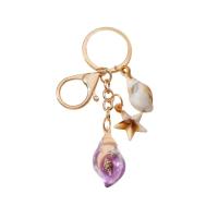 Lindo llavero de concha luminosa estilo bohemio que brilla en la oscuridad colgantes de playa de mar personalidad creativa llavero de concha de estrella de mar - details 7
