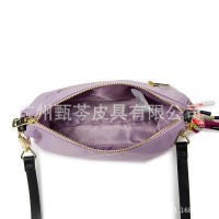 Bolso de hombro negro, nuevo bolso de mujer con cordón, bandolera de nylon con cremallera dorada - details 11